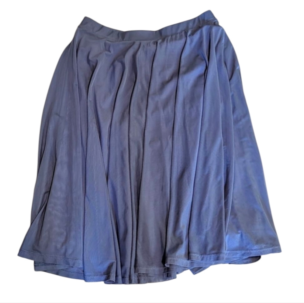 Brixon Ivy Steel Blue Midi Skirt Flowy A-Line Size L Coastal